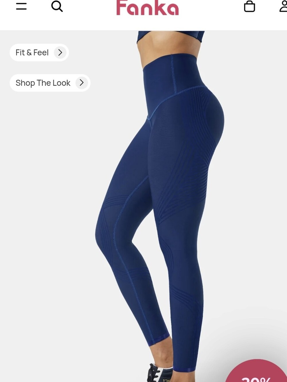 Worn Once Fanka Body Sculpting High-Waist Navy Leggings Small